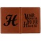Heart Quotes and Sayings Cognac Leather Passport Holder Outside Double Sided - Apvl