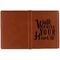 Heart Quotes and Sayings Cognac Leather Passport Holder Outside Single Sided - Apvl