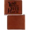 Heart Quotes and Sayings Cognac Leatherette Bifold Wallets - Front and Back Single Sided - Apvl