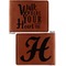 Heart Quotes and Sayings Cognac Leatherette Bifold Wallets - Front and Back