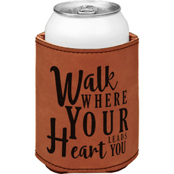 Heart Quotes and Sayings Leatherette Can Sleeve - Double Sided (Personalized)