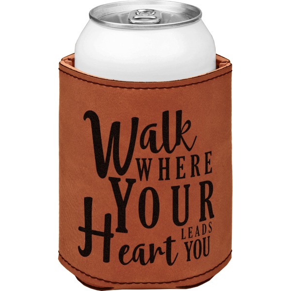 Custom Heart Quotes and Sayings Leatherette Can Sleeve - Single Sided