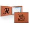 Heart Quotes and Sayings Cognac Leatherette Diploma / Certificate Holders - Front and Inside - Main