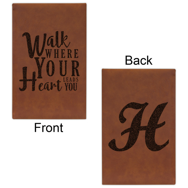 Heart Quotes and Sayings Cognac Leatherette Journal - Double Sided - Apvl