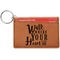 Heart Quotes and Sayings Cognac Leatherette Keychain ID Holders - Front Credit Card