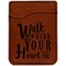 Heart Quotes and Sayings Cognac Leatherette Phone Wallet close up
