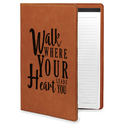 Heart Quotes and Sayings Leatherette Portfolio with Notepad