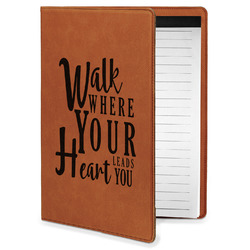 Heart Quotes and Sayings Leatherette Portfolio with Notepad - Small - Double Sided