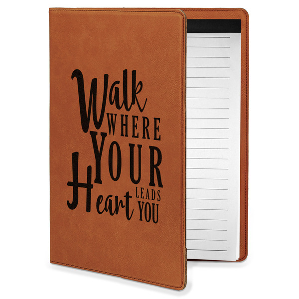 Custom Heart Quotes and Sayings Leatherette Portfolio with Notepad - Small - Double Sided