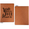 Heart Quotes and Sayings Cognac Leatherette Portfolios with Notepad - Small - Single Sided- Apvl