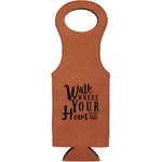 Heart Quotes and Sayings Leatherette Wine Tote (Personalized)