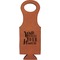 Heart Quotes and Sayings Cognac Leatherette Wine Totes - Single Front