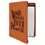 Heart Quotes and Sayings Leatherette Zipper Portfolio with Notepad (Personalized)