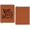 Heart Quotes and Sayings Cognac Leatherette Zipper Portfolios with Notepad - Single Sided - Apvl