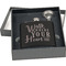 Heart Quotes and Sayings Engraved Black Flask Gift Set