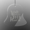 Heart Quotes and Sayings Engraved Glass Ornament - Bell