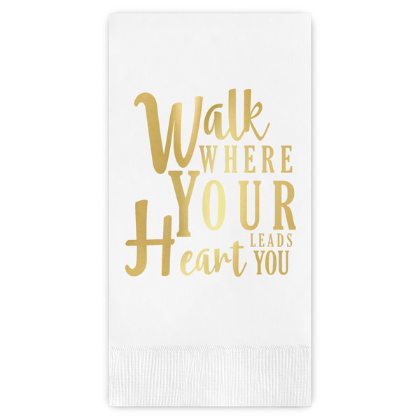 Custom Heart Quotes and Sayings Guest Napkins - Foil Stamped