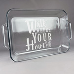 Heart Quotes and Sayings Glass Baking Dish with Truefit Lid - 13in x 9in