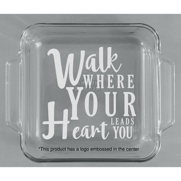 Heart Quotes and Sayings Glass Cake Dish - APPROVAL (8x8)