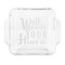 Heart Quotes and Sayings Glass Cake Dish - APPROVAL (8x8)
