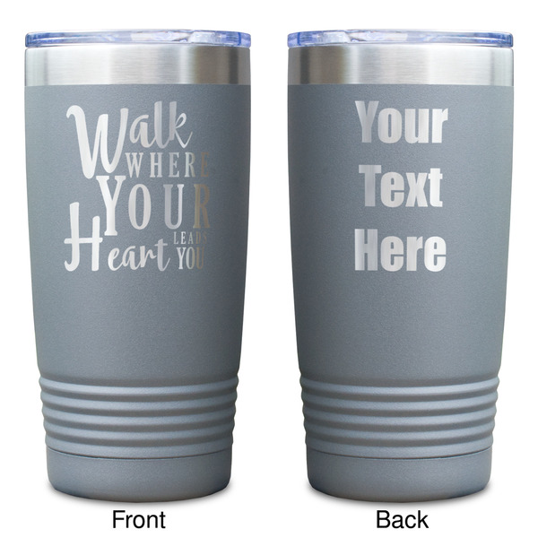Heart Quotes and Sayings Gray Polar Camel Tumbler - 20oz - Double Sided - Approval