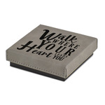 Heart Quotes and Sayings Jewelry Gift Box - Engraved Leather Lid