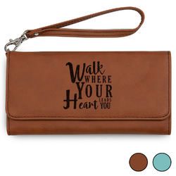 Heart Quotes and Sayings Ladies Leather Wallet - Laser Engraved