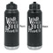 Heart Quotes and Sayings Laser Engraved Water Bottles - Front & Back Engraving - Front & Back View