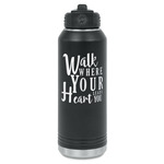Heart Quotes and Sayings Water Bottle - Laser Engraved - Front