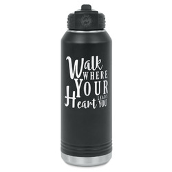 Heart Quotes and Sayings Water Bottles - Laser Engraved - Front & Back