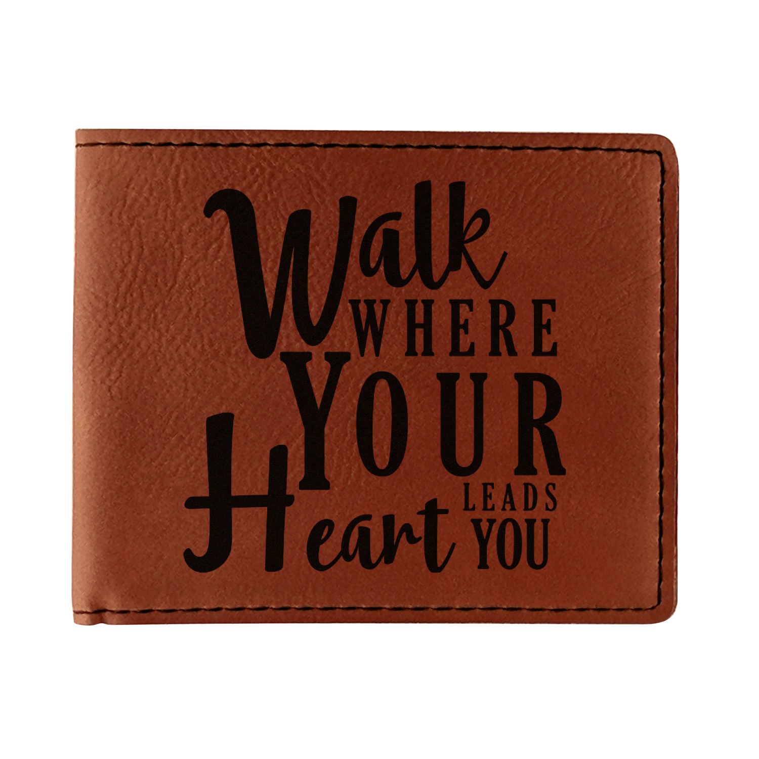 Heart Quotes and Sayings Leatherette Bifold Wallet Single Sided (Personalized) YouCustomizeIt