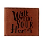Heart Quotes and Sayings Leatherette Bifold Wallet - Single Sided