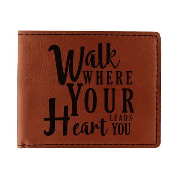 Custom Heart Quotes and Sayings Leatherette Bifold Wallet