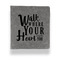 Heart Quotes and Sayings Leather Binder - 1" - Grey - Front View