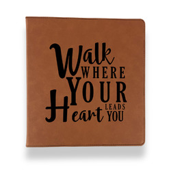 Heart Quotes and Sayings Leather Binder - 1" - Rawhide