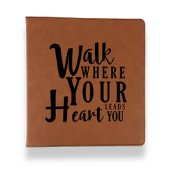 Heart Quotes and Sayings Leather Binder - 1" - Rawhide