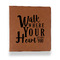 Heart Quotes and Sayings Leather Binder - 1" - Rawhide - Front View