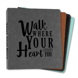Heart Quotes and Sayings Leather Binder - 1"