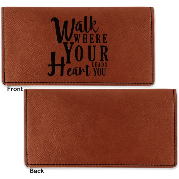 Heart Quotes and Sayings Leather Checkbook Holder Front and Back Single Sided - Apvl