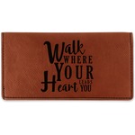 Heart Quotes and Sayings Leatherette Checkbook Holder - Double Sided (Personalized)