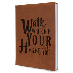 Heart Quotes and Sayings Leather Sketchbook