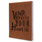 Heart Quotes and Sayings Leather Sketchbook - Large - Double Sided - Angled View