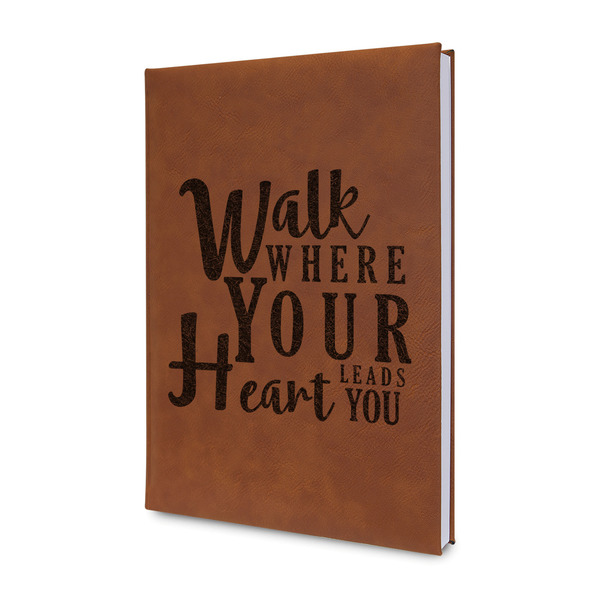 Custom Heart Quotes and Sayings Leather Sketchbook - Small - Double Sided