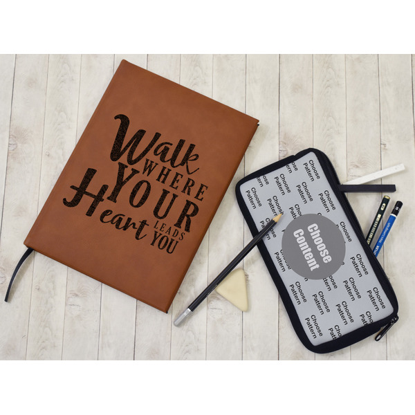 Heart Quotes and Sayings Leather Sketchbook - Small - Double Sided - In Context