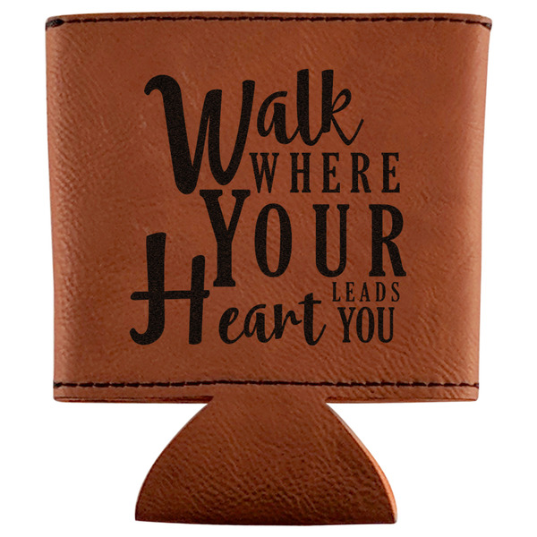 Custom Heart Quotes and Sayings Leatherette Can Sleeve