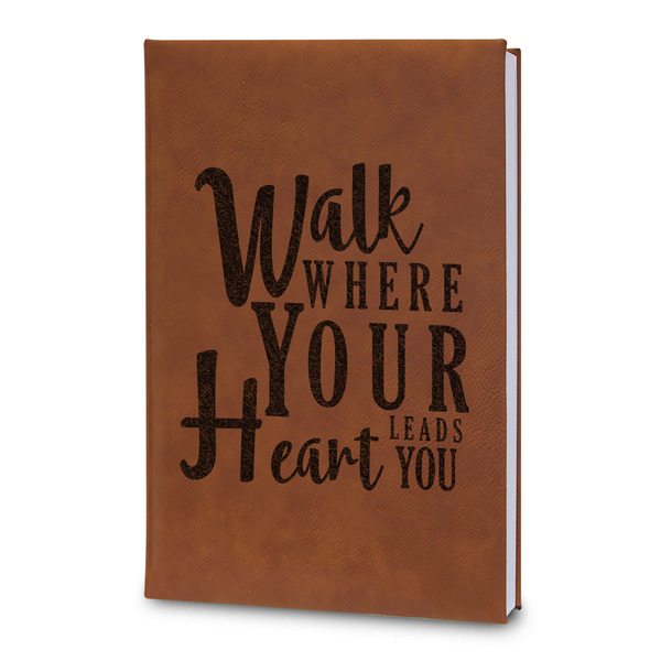 Custom Heart Quotes and Sayings Leatherette Journal - Large - Double Sided