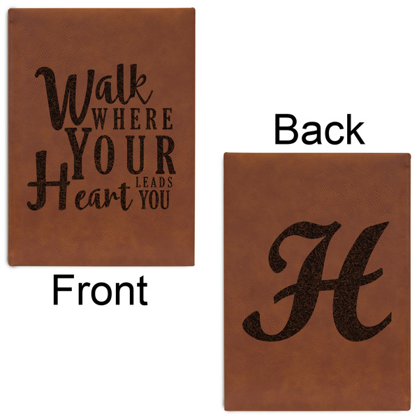 Heart Quotes and Sayings Leatherette Journals - Large - Double Sided - Front & Back View