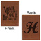 Heart Quotes and Sayings Leatherette Journals - Large - Double Sided - Front & Back View