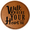 Heart Quotes and Sayings Faux Leather Iron On Patch - Round