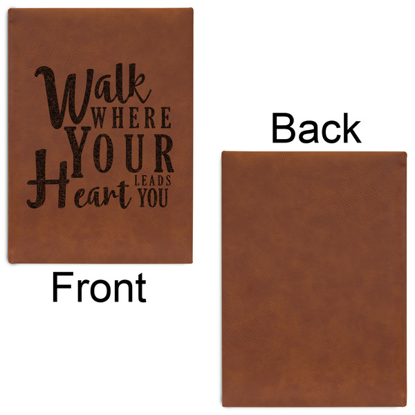 Heart Quotes and Sayings Leatherette Sketchbooks - Large - Single Sided - Front & Back View